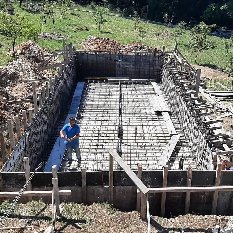havuz alt yapı ve demir donatı